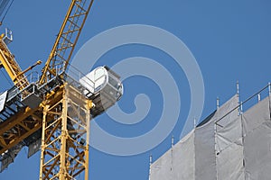 Tower crane at a construction site