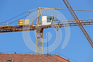 Tower crane at the construction site