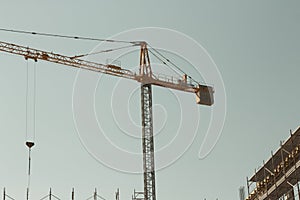 Tower crane - Davit in a construction site