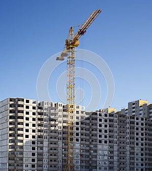 Tower crane and high-rise building