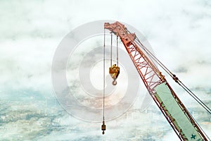 the tower crane hoisting, mobile crane lifting, and jib boom of the crane element are all mentioned are the concept of the