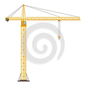 Tower crane icon. Build machine. Vector illustration