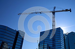 Tower Crane over construction in Atlanta