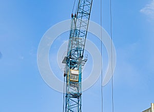 Tower Crane Top, Control Cab, Load Boom, Ropes, Ladders and Observation Bridge