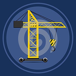 tower crane. Vector illustration decorative design