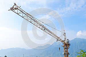 Tower cranes are a common fixture at any major construction site.