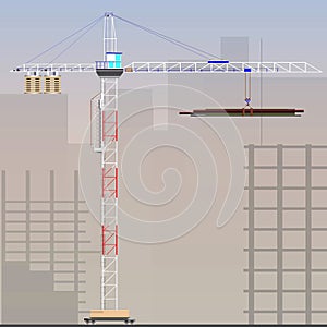 Tower cranes for industrial use