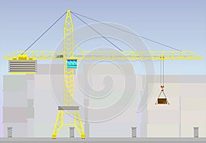 Tower cranes for industrial use