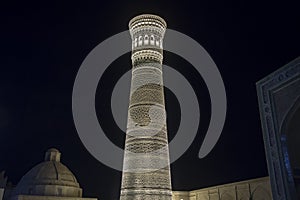 Tower of Death at night, Bukhara, Uzbekistan