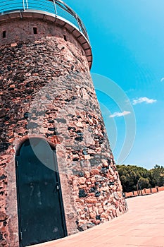 Tower del Castell in the town of Malgrat del Mar photo