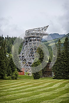 Tower of dreams, Strbske pleso, Slovakia, seasonal natural scene