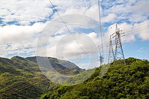 Tower eletric montain and cloud