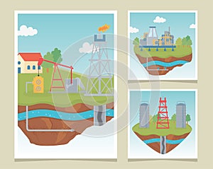 Tower equipment process exploration fracking