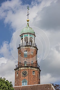 Tower of the evangelical church in Leer