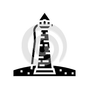 tower fairy tale construction glyph icon vector illustration