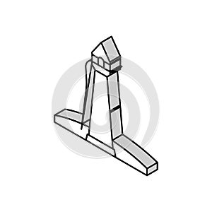 tower fairy tale construction isometric icon vector illustration