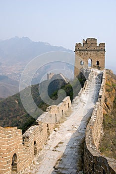 Tower of famous great wall in the Simatai
