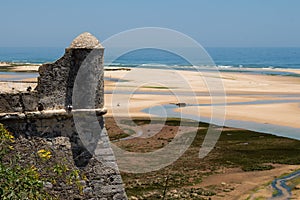 Tower of a fortress in Cacela Velha, Algarve, Portugal