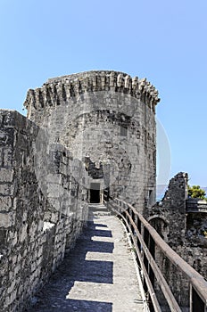 Tower of the Fortress of Kamerlengo Trogir, Croatia.