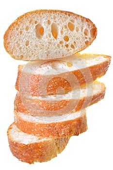 Tower fresh slice bread isolated