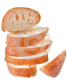 Tower fresh slice bread isolated
