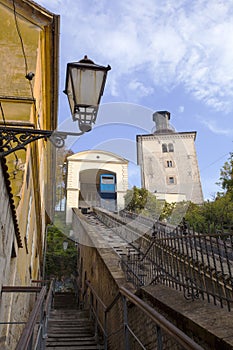 Tower and a funicular in Zagreb