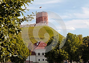 Tower Of Gediminas Gedimino in Vilnius, Lithuania.