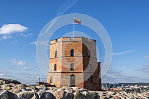Tower Of Gedimino In Vilnius, Lithuania. Historic Symbol Of The