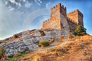 Tower of Genoa fortress in Sudak Crimea photo