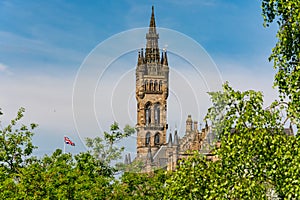 Tower of the Glasgow University building