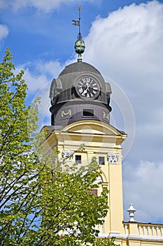 Tower of the Great Church in Debrecen city, Hungary