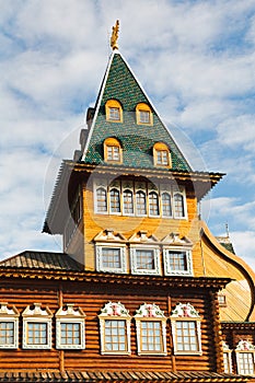 Tower of Great Wooden Palace in Kolomenskoe Moscow