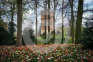 Tower of Groot-Bijgaarden ÃÂ¡astle in Belgium photo