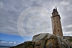 The Tower of Hercules, is an ancient Roman lighthouse near the city of A Coruï¿½a, in the North of Spain