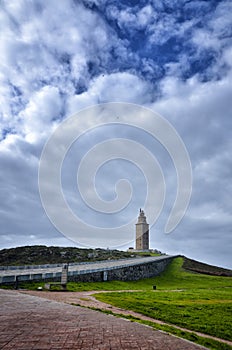 The Tower of Hercules, is an ancient Roman lighthouse near the city of A Coruï¿½a, in the North of Spain