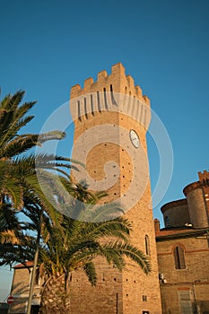 Tower in the historic center of Porto Potenza Picena photo