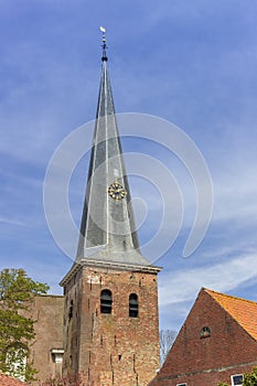 Tower of the historic church of Holwerd