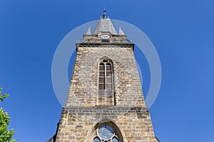 Tower of the historic Petri church in Herford photo