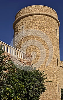 Tower of the historical castle in Roquetas del Mar photo