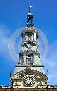 Tower of the historical townhall in Bilbao - Spain