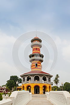 Tower (Ho Withun Thasana) at Bang Pa-In Royal Palace, Thailand