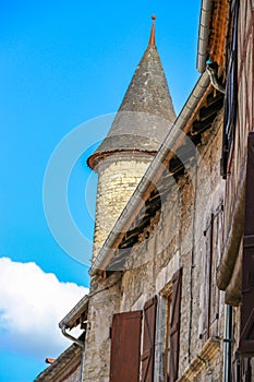 Tower of a house in Martel, Lot, Midi-PyrÃ©nÃ©es, France