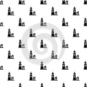 Tower and house pattern vector seamless