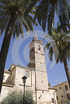 Tower of the Iglesia del Reposo in Campillos, Malaga. Spain photo
