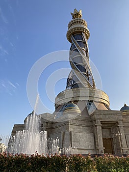 Tower on Independence Square Dushanbe Tajikistan