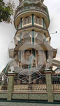 Tower of Indonesian mosque at balon lamongan photo