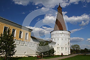 Tower in Joseph-Volokolamsk Monastery. Russia