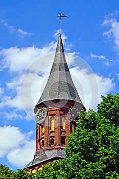 Tower Koenigsberg Cathedral. Gothic 14th century