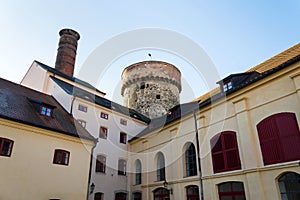 Tower of Kotnov castle with citizens brewery, Tabor, Czech Republic