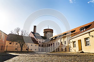 Tower of Kotnov castle with citizens brewery, Tabor, Czech Republic